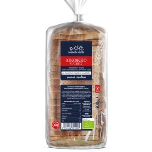 Ψωμί με Δίκοκκο Σιτάρι Ολικής, φέτες 400gr, Sottolestelle