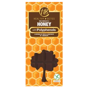 Σοκολάτα Γάλακτος Μέλι Και Πολυφαινόλες (χωρίς γλουτένη) 50gr, Healthy Bites