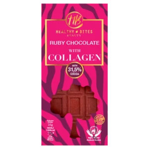 Σοκολάτα Ruby με 31,5% Κακάο και Κολλαγόνο (χωρίς γλουτένη) 50gr, Healthy Bites