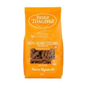 Πέννες Ριγέ Ολικής Άλεσης bio με Ω3 500gr, Pasta Toscana