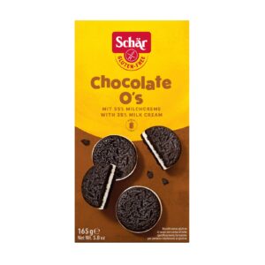 Μπισκότα Chocolate O's Κακάο Με Γέμιση Κρέμας Γάλακτος(χωρίς γλουτένη) 165gr,Dr. Schar