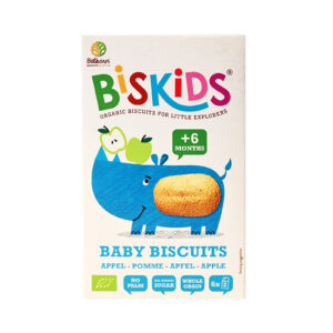 Μπισκότα bio με Μήλο (+6μ) (χωρίς ζάχαρη) 120gr, Biskids