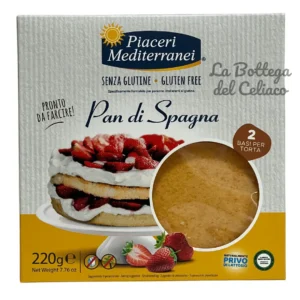 Παντεσπάνι 2τμχ (χωρίς γλουτένη) 220gr, Piaceri Mediterranei