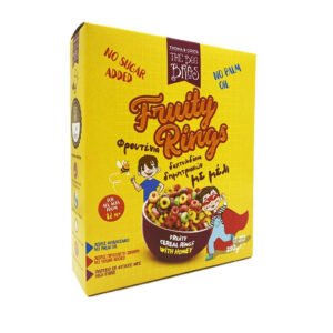 Δημητριακά Fruity Rings Με Μέλι (χωρίς ζάχαρη) 250gr, The Bee Bros