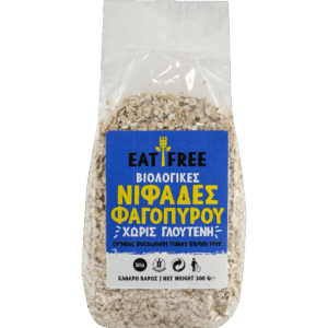 Νιφάδες Φαγόπυρου bio (χωρίς γλουτένη) 300gr, Eat Free