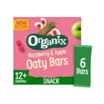 Μπάρες Βρώμης bio Σμέουρο & Μήλο +12μ (6x23gr), Organix