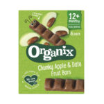 Μπάρες Φρούτων bio Μήλο & Χουρμάς +12μ (6x17gr), Organix