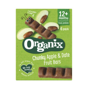 Μπάρες Φρούτων bio Μήλο & Χουρμάς +12μ (6x17gr), Organix