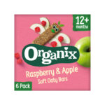 Μπάρες Βρώμης bio Σμέουρο & Μήλο +12μ (6x23gr), Organix