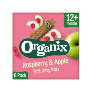 Μπάρες Βρώμης bio Σμέουρο & Μήλο +12μ (6x23gr), Organix
