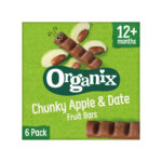 Μπάρες Φρούτων bio Μήλο & Χουρμάς +12μ (6x17gr), Organix